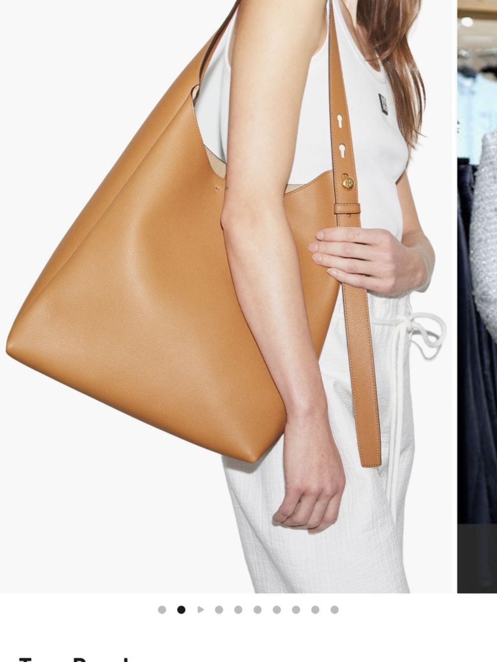 Tory Burch Pebbled Leather Shoulder Hobo - Tan